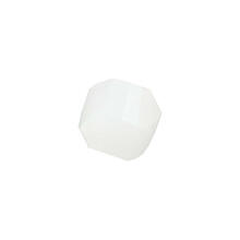Glasschliff-Kandis Perle, 6 mm, 12 Stk, Wei� Milchig