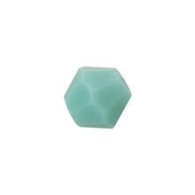 Glasschliff-Perlen Raute, 6 mm, 12 Stk, T�rkis Opak