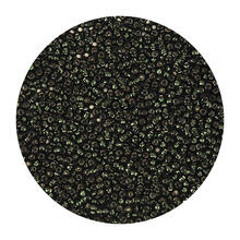 Rocailles-Perlen Itoshii, 2,2 mm, 12 g, Dunkelgr�n Transparent