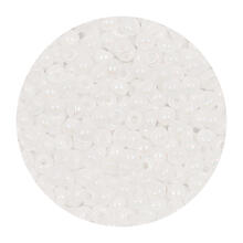 Rocailles-Perlen Itoshii, 2,6 mm, 17 g, Wei� Opak Regenbogen