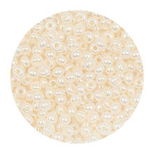 Rocailles-Perlen Itoshii, 2,6 mm, 17 g, Wei� Perlmutt