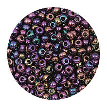 Rocailles-Perlen Itoshii, 2,6 mm, 17 g, Bordeaux Irisierend Gr�n