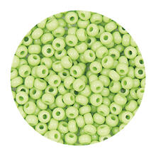 Rocailles-Perlen Itoshii, 2,6 mm, 17 g, Hellgr�n Opak