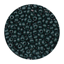 Rocailles-Perlen Itoshii, 2,6 mm, 17 g, Dunkelgr�n Opak