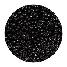 Rocailles-Perlen Itoshii, 2,6 mm, 17 g, Schwarz Opak