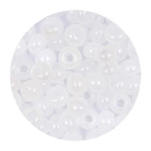 Rocailles-Perlen Itoshii, 4,5 mm, 17 g, Wei� Opak