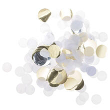 Konfetti rund mit Hot Foil, Wei� Mix, 20 g