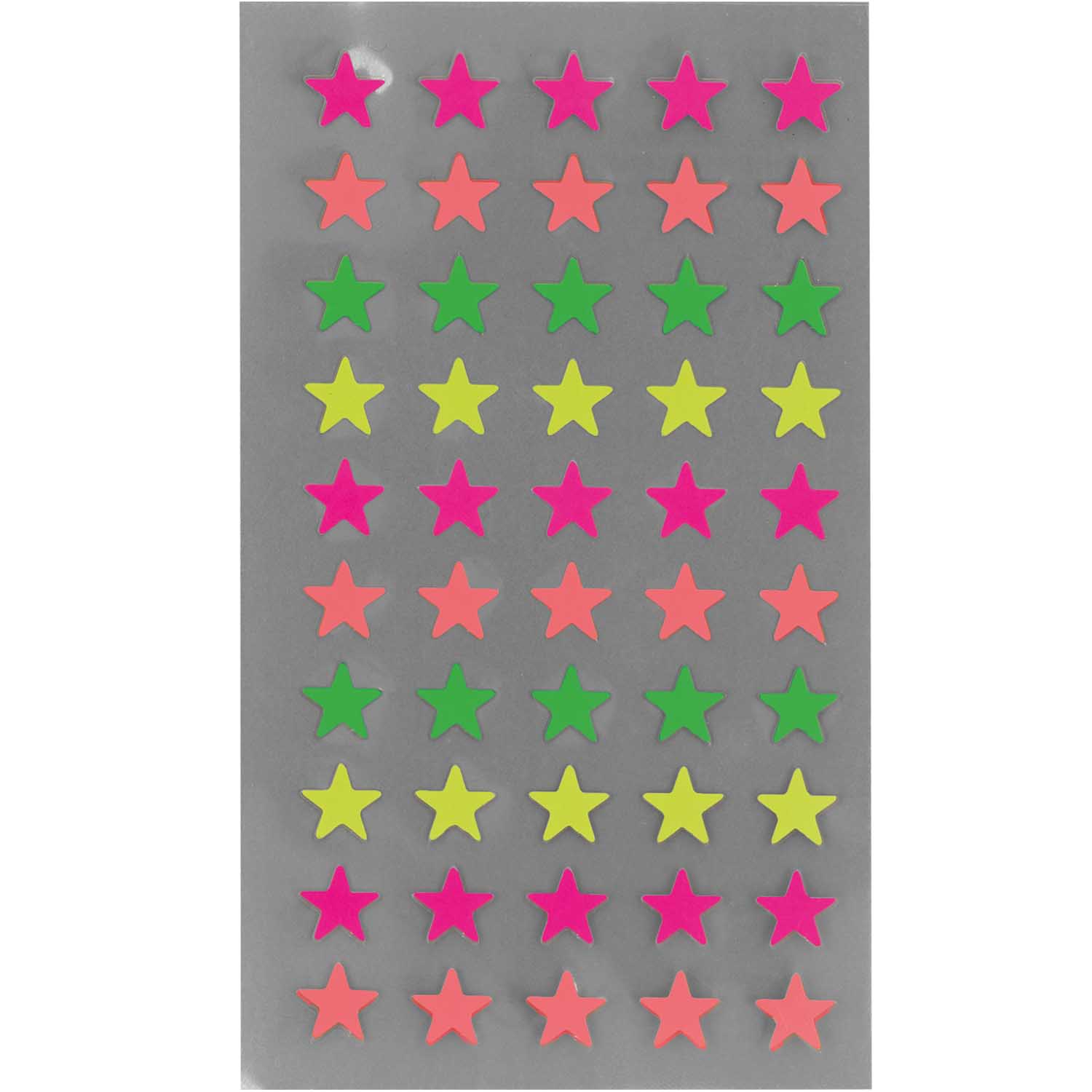 NEU Office Sticker Sterne, neon, Gr��e S, 4 Blatt