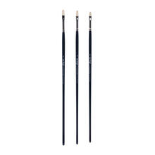 NEU Van Gogh �l- & Acrylpinsel, Schweineborste Gussow Flach, langer Stiel, 3er Set, No. 2, 4, 6