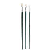 NEU �l- & Acrylpinsel, Schweineborste Gussow Flach, 3er Set, 4, 8, 10