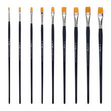 NEU Van Gogh �l- & Acrylpinsel, Synthetik Gussow Flach, langer Stiel - Verschiedene Gr��en