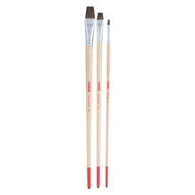 NEU ArtCreation �l- & Acrylpinsel, Rinderohrenhaar, 3 Flachpinsel, 4, 8, 16