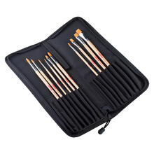 NEU ArtCreation �l- & Acrylpinsel, Synthetik, 10 Pinsel sortiert inkl. Pinseltasche