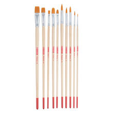 NEU ArtCreation �l- & Acrylpinsel, Synthetik, langer Stiel, 10 Pinsel sortiert