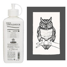 aqua-Linoldruck Farbe, 250ml, Titanwei�