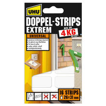 UHU Doppel- Strips Extrem, 16 St�ck