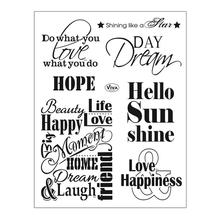SALE Qualit�ts-Silikonstempel 14 x 18 cm, Spr�che