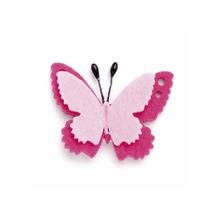 Filzschmetterling, Pink, 4x3 cm, 6 St�ck