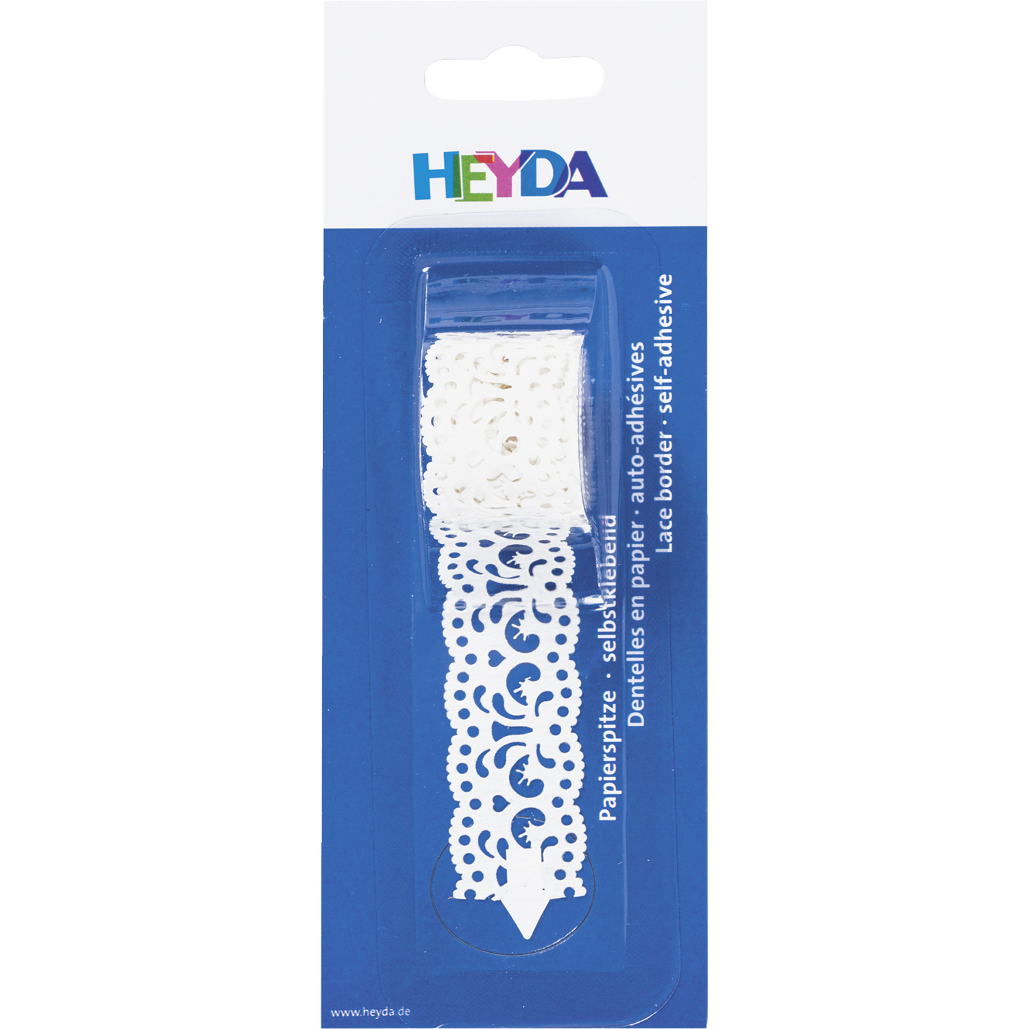 NEU Papierspitze selbstklebend, 2 m x 24 mm, Filigran Wei�