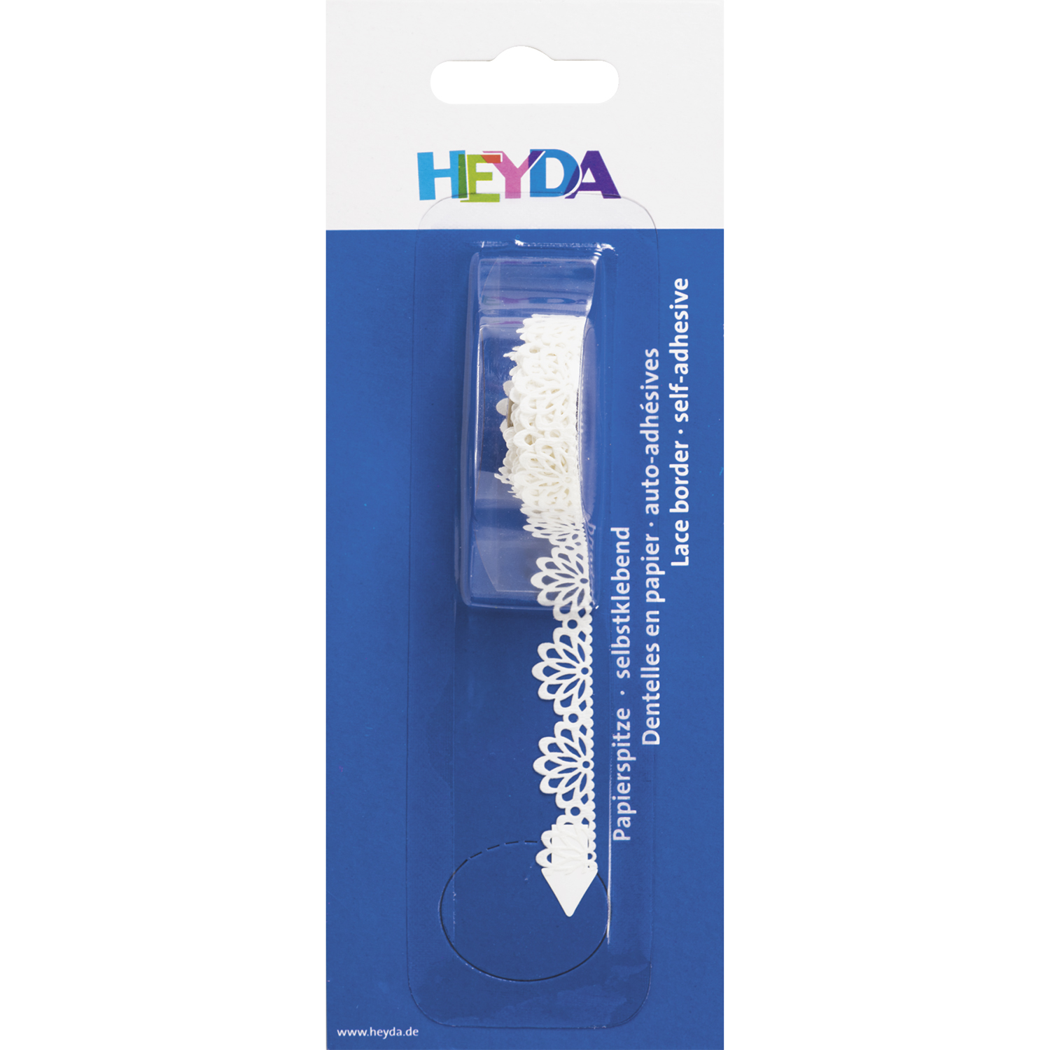 NEU Papierspitze selbstklebend, 2 m x 10 mm, F�cher Wei�