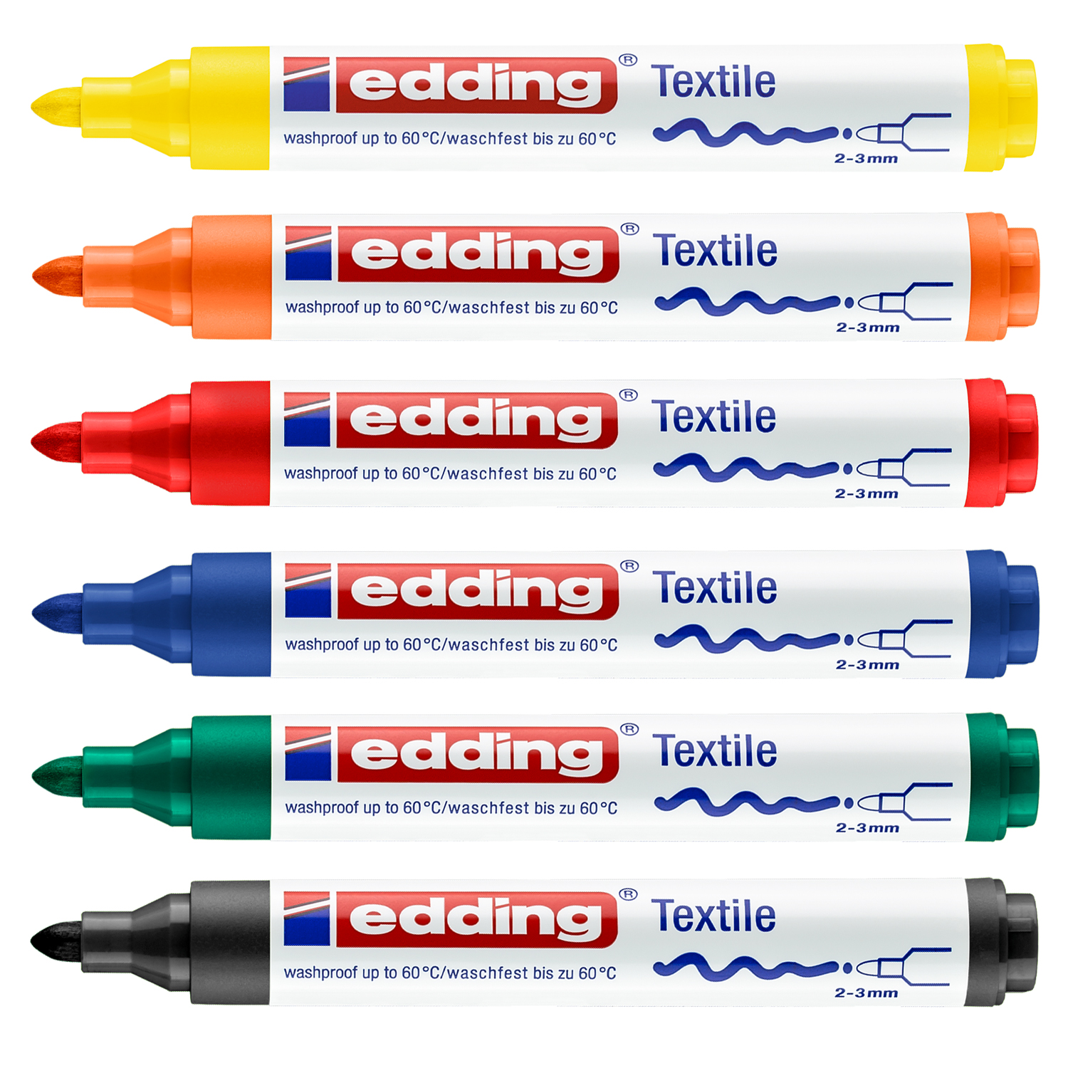 NEU Edding 4500 Textilmarker / Stoffmalstifte f�r helle Textilien, Rundspitze 2-3 mm - Verschiedene Farben