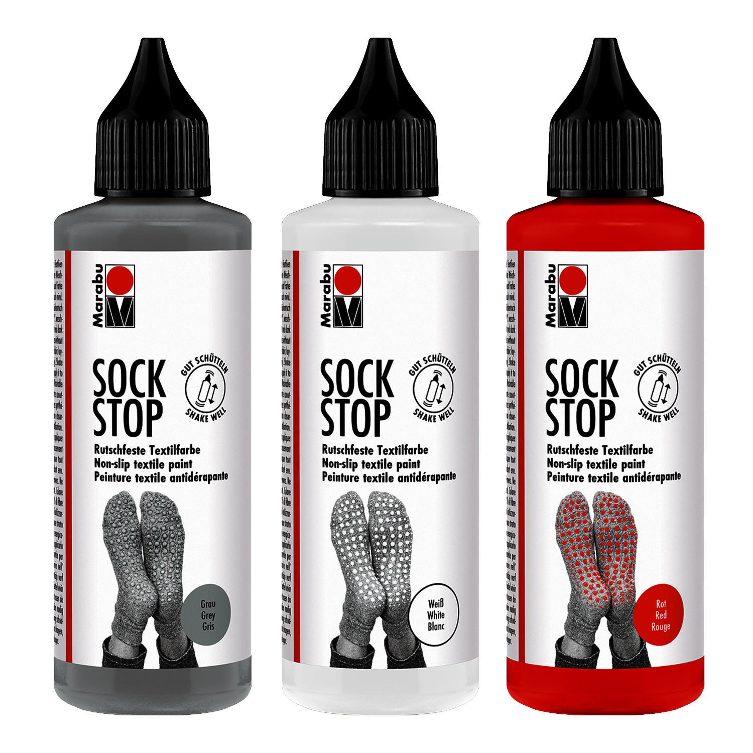 NEU Marabu Antirutschfarbe Sock Stop, 90 ml - Verschiedene Farbt�ne