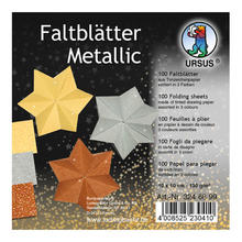 Faltbl�tter Metallic, 10x10cm, 100 St�ck