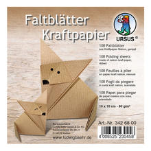 Faltbl�tter Kraftpapier, 100 Blatt - Verschiedene Gr��en