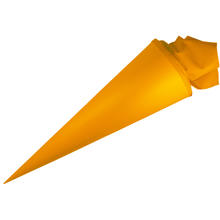 SALE Schult�te / Zuckert�te rund geklebt mit Filzmanschette, 70cm, goldgelb