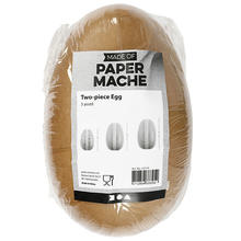 Eier aus Karton, Au�en Braun, Innen Wei�, 2-teilig, 3 Gr��en
