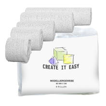 Create It Easy Modelliergewebe / Gipsbinden, 8cm breit, 3m lang, 6 St�ck